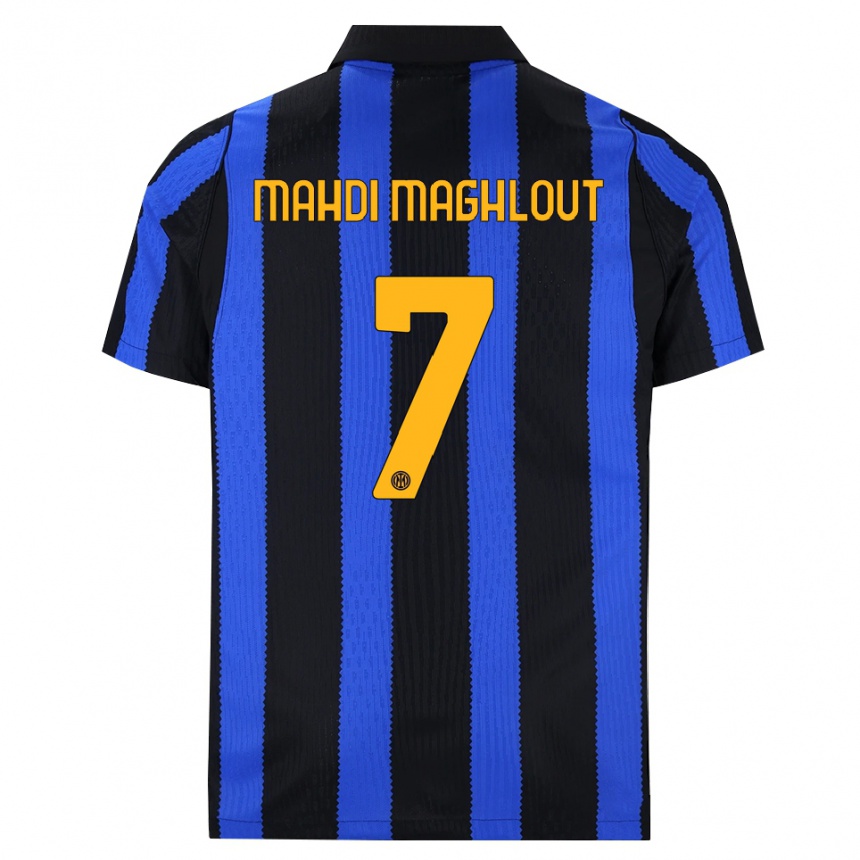נשים כדורגל Ali Mahdi Maghlout #7 שחור כחול צהוב ג'רזי ביתית 2026/27