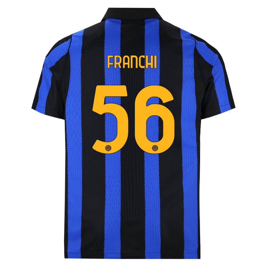 נשים כדורגל Mirko Franchi #56 שחור כחול צהוב ג'רזי ביתית 2026/27