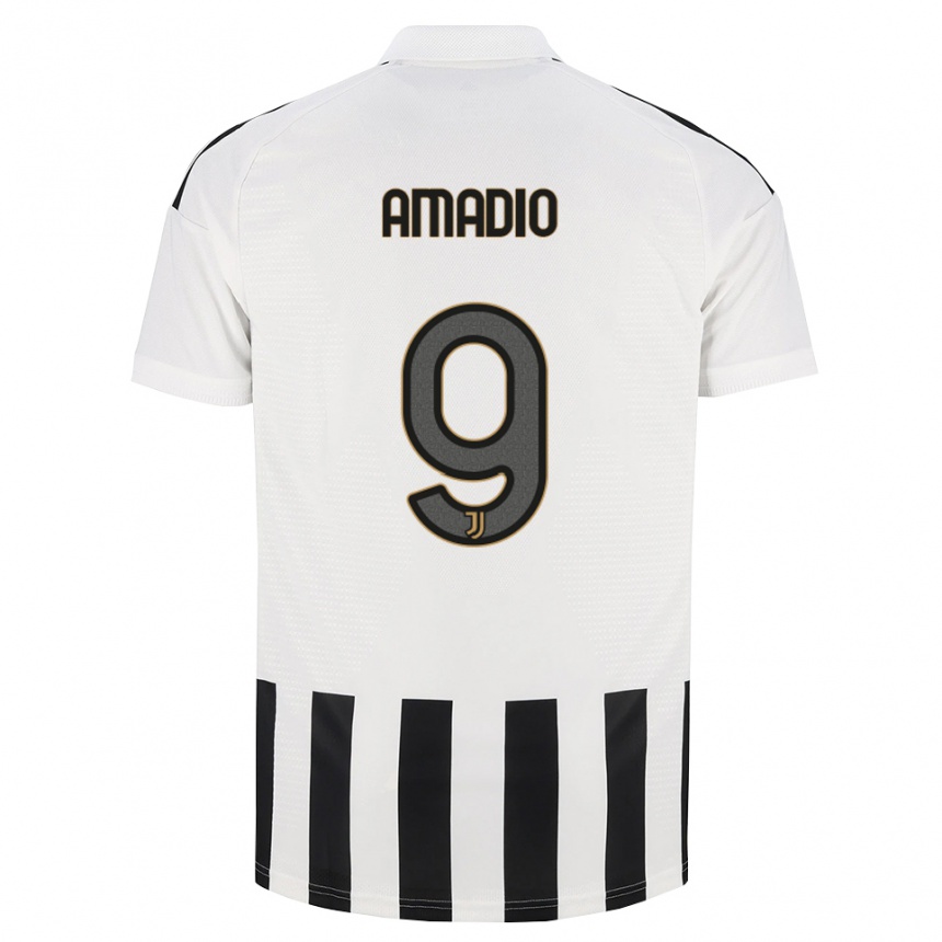 נשים כדורגל Alex Amadio #9 שחור לבן חום ג'רזי ביתית 2026/27