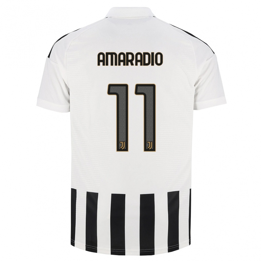 נשים כדורגל Luca Amaradio #11 שחור לבן חום ג'רזי ביתית 2026/27