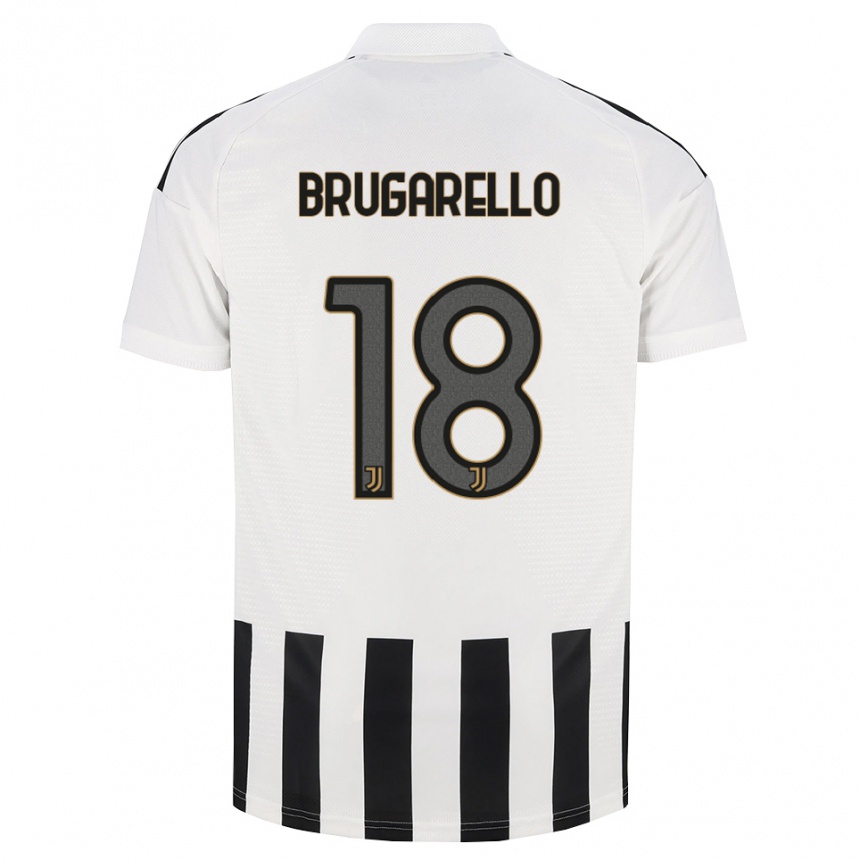 נשים כדורגל Mattia Brugarello #18 שחור לבן חום ג'רזי ביתית 2026/27