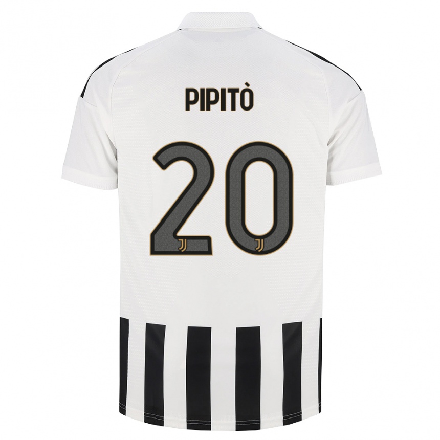 נשים כדורגל Giuseppe Pipitò #20 שחור לבן חום ג'רזי ביתית 2026/27