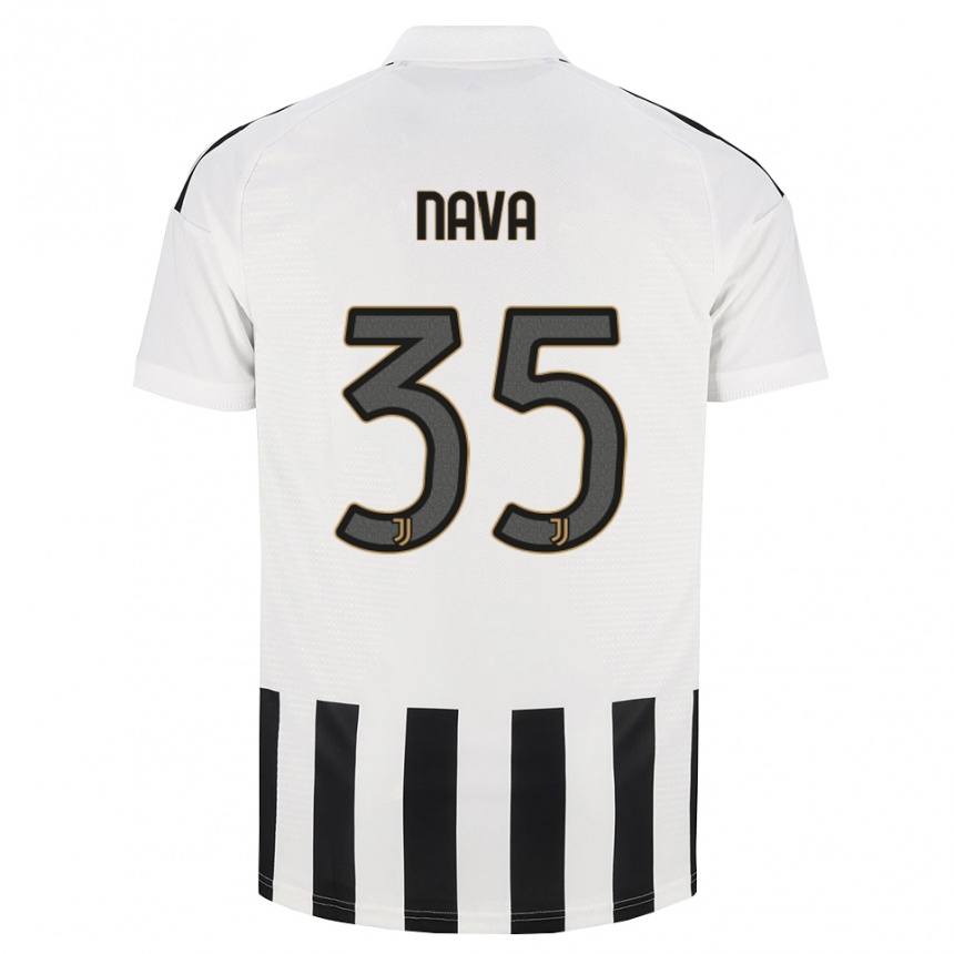 נשים כדורגל Sebastiano Nava #35 שחור לבן חום ג'רזי ביתית 2026/27