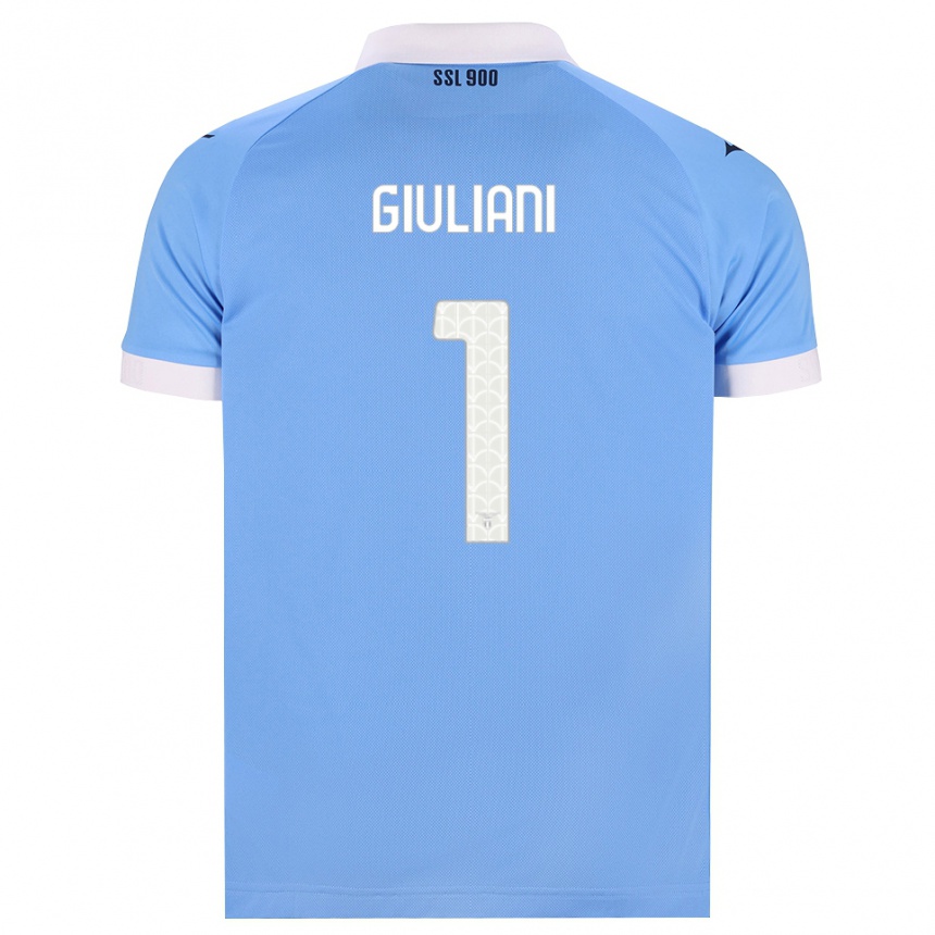נשים כדורגל Alessio Giuliani #1 כחול שמיים שחור לבן ג'רזי ביתית 2026/27