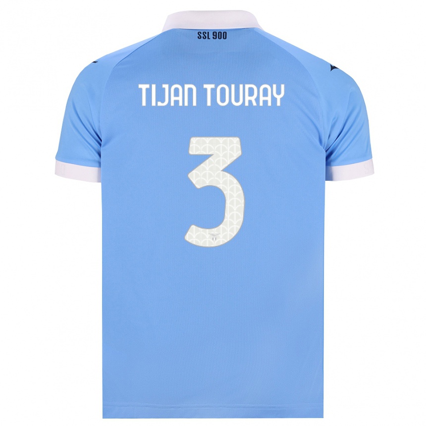 נשים כדורגל Sheikh Tijan Touray #3 כחול שמיים שחור לבן ג'רזי ביתית 2026/27