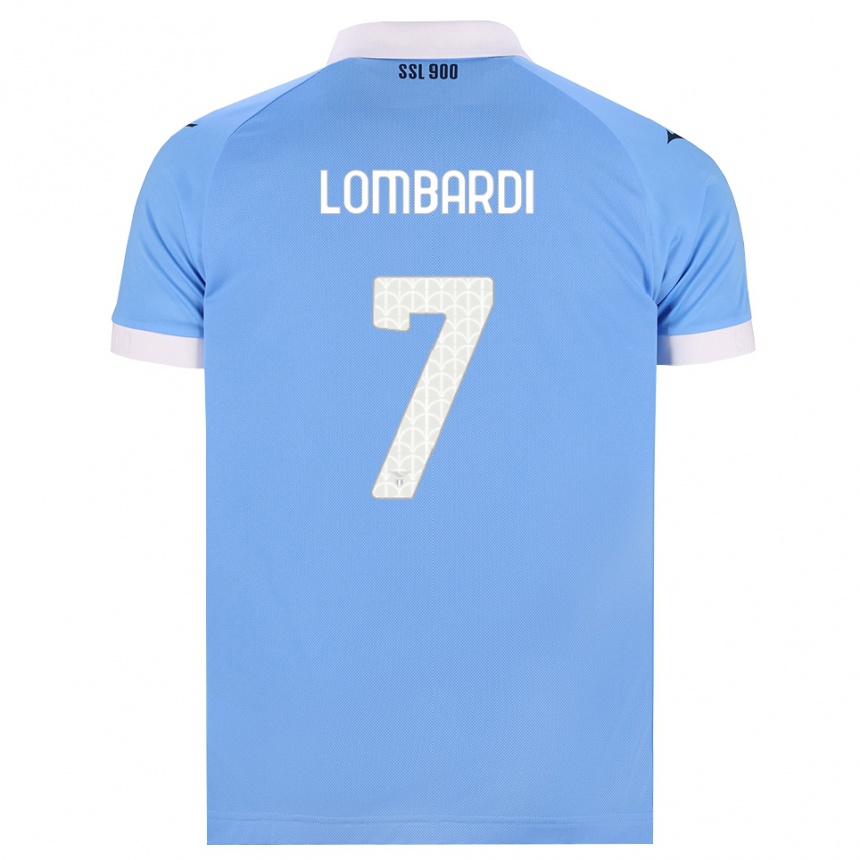 נשים כדורגל Pierlorenzo Lombardi #7 כחול שמיים שחור לבן ג'רזי ביתית 2026/27