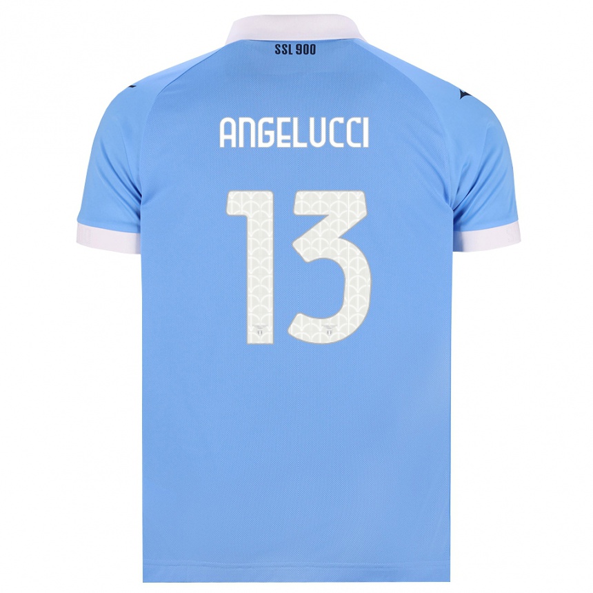 נשים כדורגל Valerio Angelucci #13 כחול שמיים שחור לבן ג'רזי ביתית 2026/27