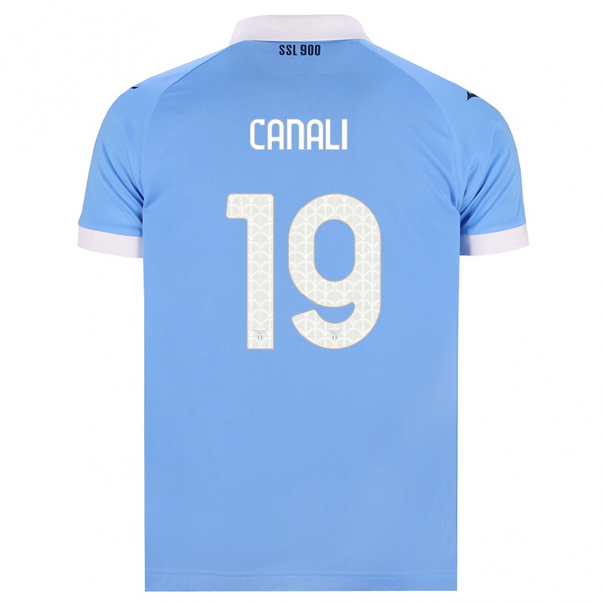 נשים כדורגל Giorgio Canali #19 כחול שמיים שחור לבן ג'רזי ביתית 2026/27