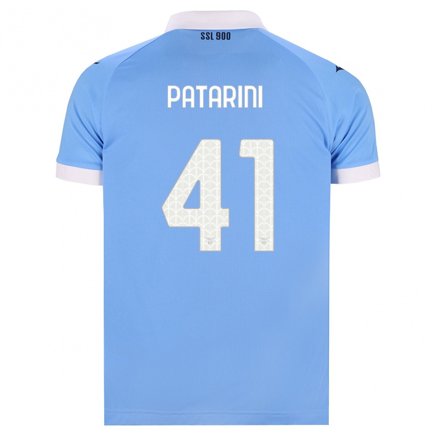 נשים כדורגל Riccardo Patarini #41 כחול שמיים שחור לבן ג'רזי ביתית 2026/27
