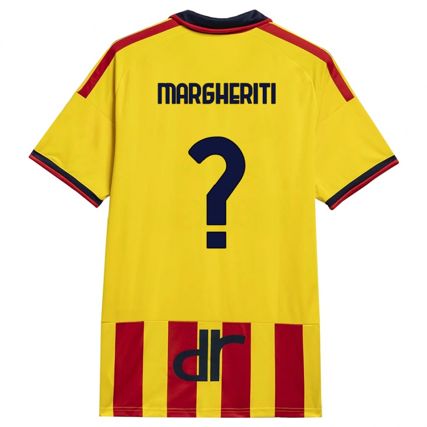 נשים כדורגל Filippo Margheriti #0 צהוב אדום ג'רזי ביתית 2026/27