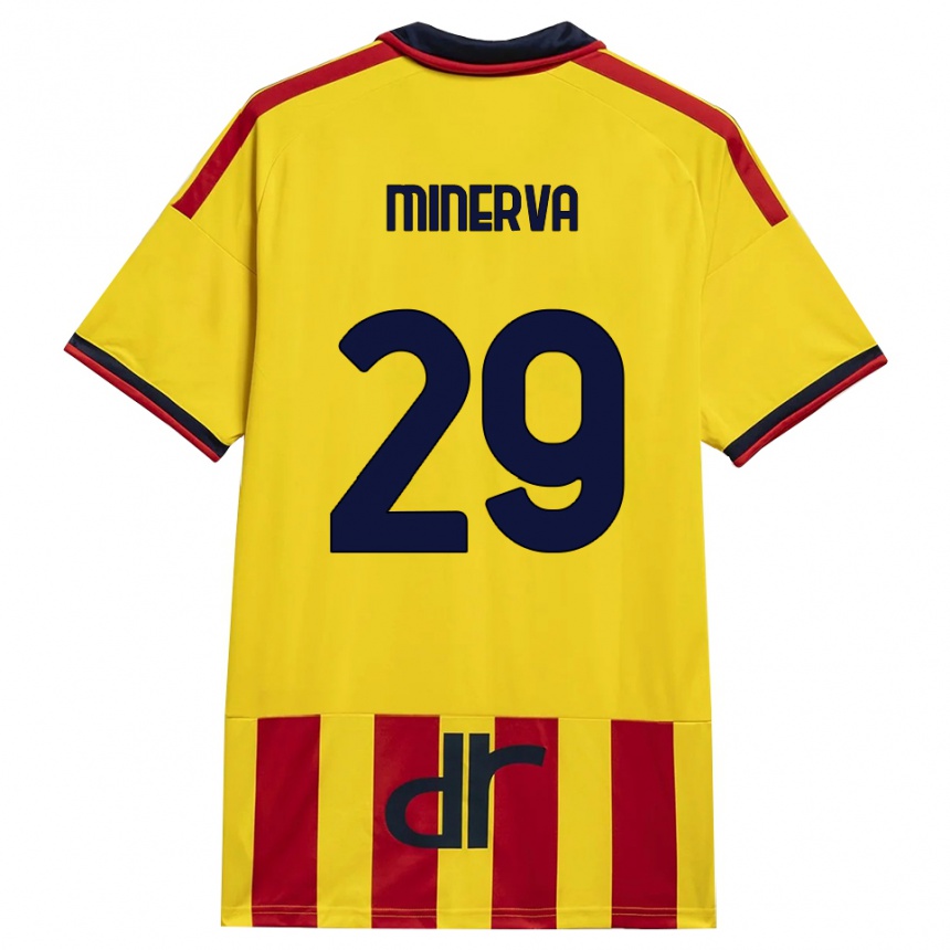 נשים כדורגל Francesco Minerva #29 צהוב אדום ג'רזי ביתית 2026/27