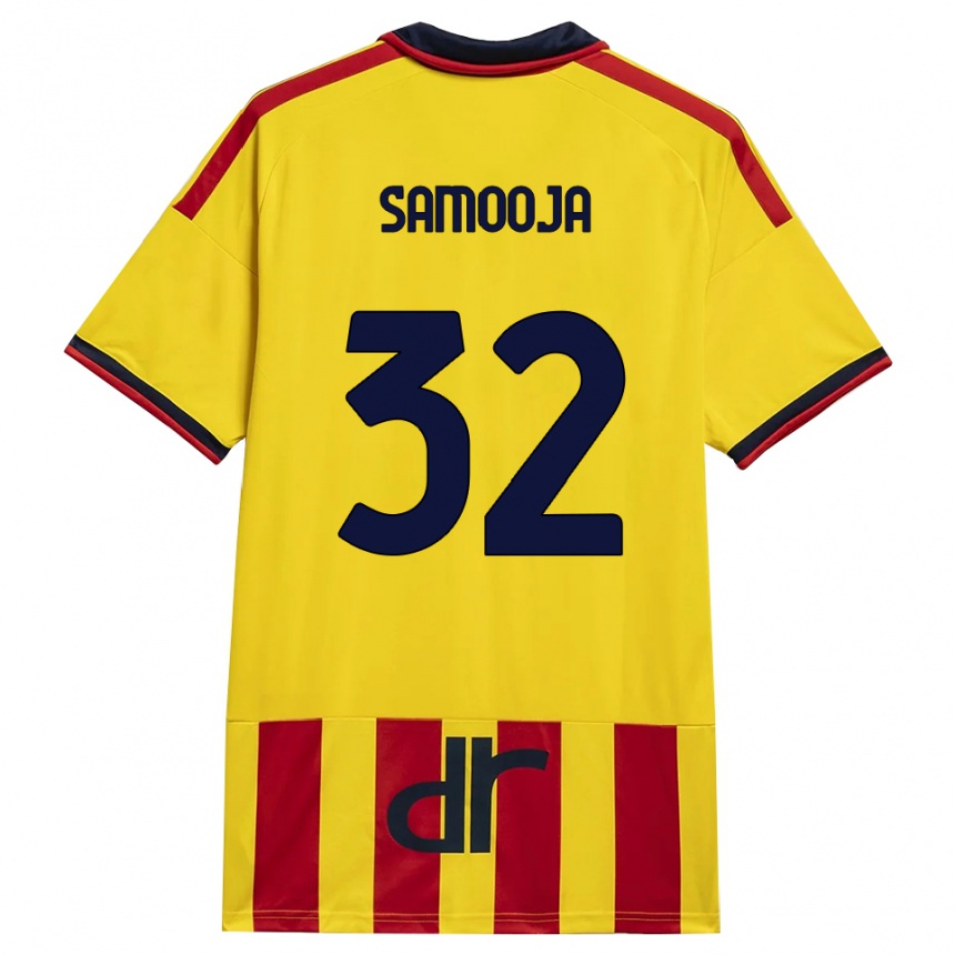 נשים כדורגל Jasper Samooja #32 צהוב אדום ג'רזי ביתית 2026/27