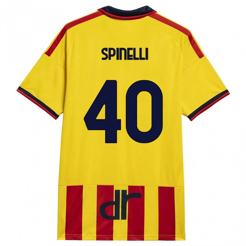 נשים כדורגל Nicolò Spinelli #40 צהוב אדום ג'רזי ביתית 2026/27