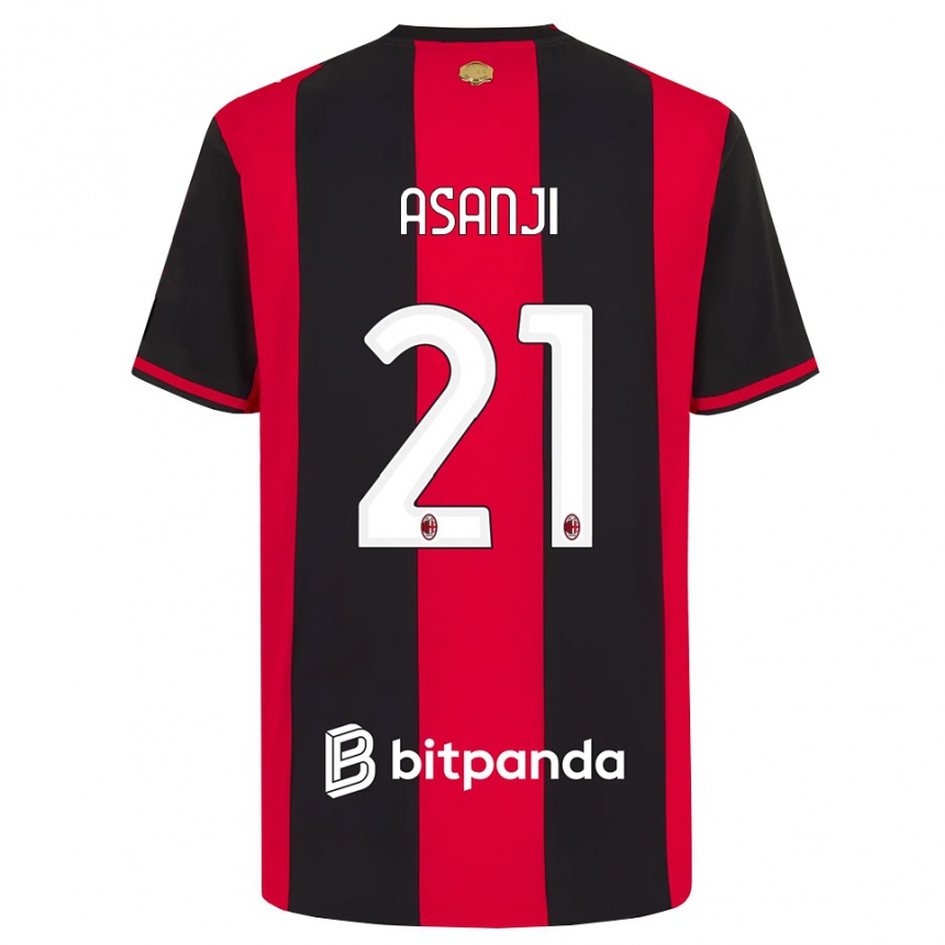 נשים כדורגל Levis Asanji #21 אדום שחור לבן ג'רזי ביתית 2026/27