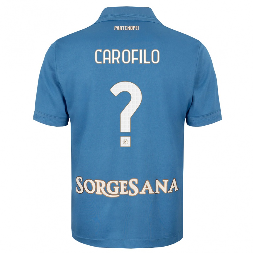 נשים כדורגל Salvatore Carofilo #0 כחול ערפיח לבן ג'רזי ביתית 2026/27