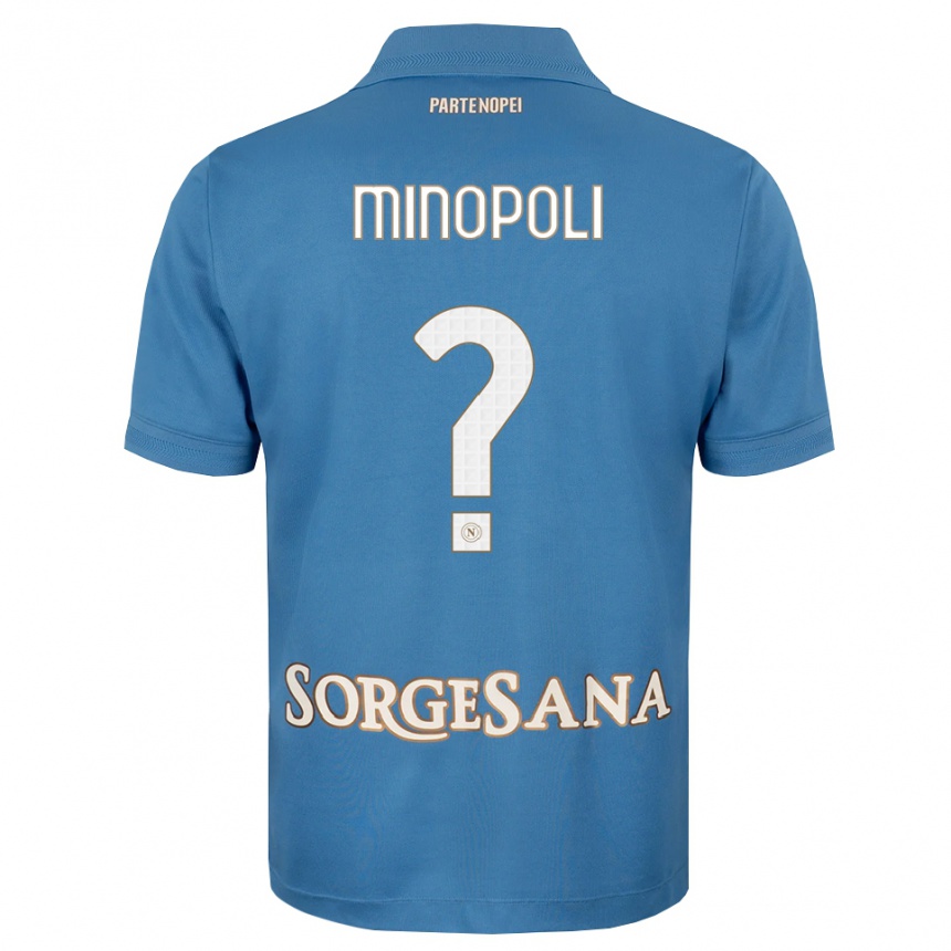 נשים כדורגל Francesco Minopoli #0 כחול ערפיח לבן ג'רזי ביתית 2026/27