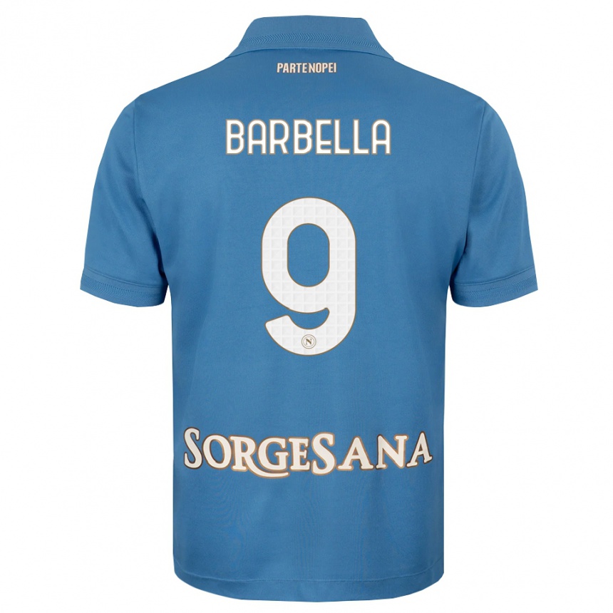 נשים כדורגל Michele Barbella #9 כחול ערפיח לבן ג'רזי ביתית 2026/27