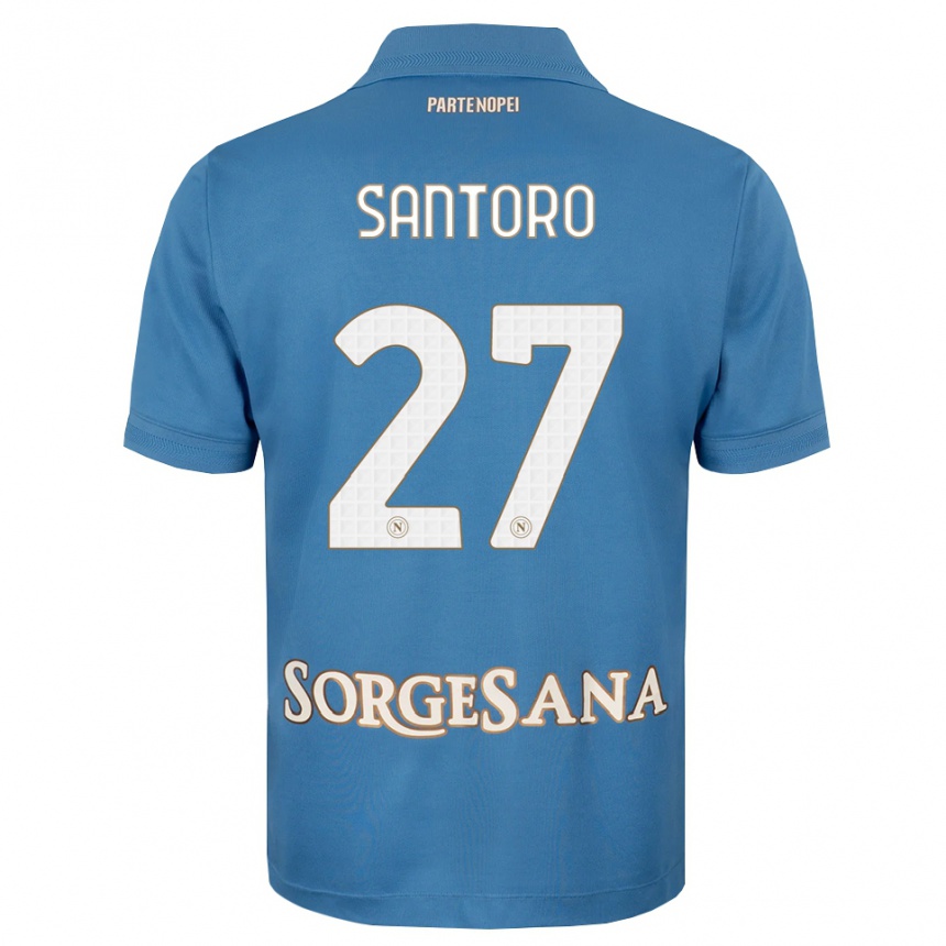 נשים כדורגל Erika Santoro #27 כחול ערפיח לבן ג'רזי ביתית 2026/27