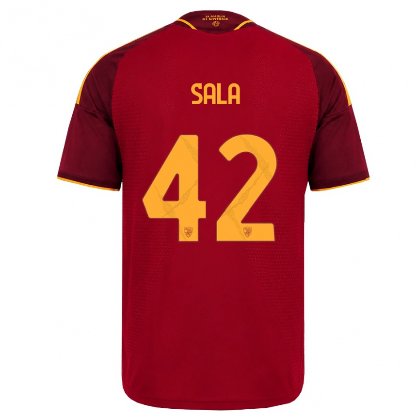 נשים כדורגל Edoardo Sala #42 אדום זהוב צהוב ג'רזי ביתית 2026/27