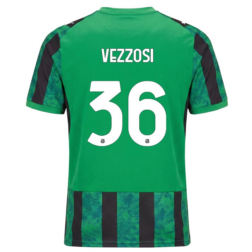 נשים כדורגל Giorgio Vezzosi #36 ירוק שחור לבן ג'רזי ביתית 2026/27 נשים כדורגל Giorgio Vezzosi #36 ירוק שחור לבן ג'רזי ביתית 2026/27