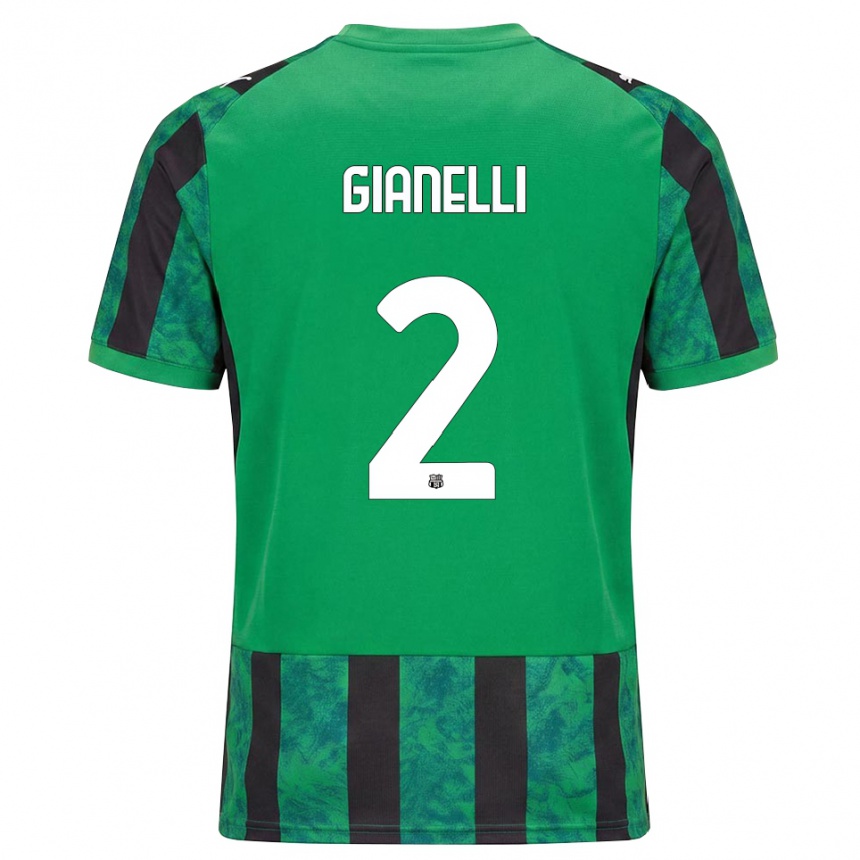 נשים כדורגל Christian Gianelli #2 ירוק שחור לבן ג'רזי ביתית 2026/27