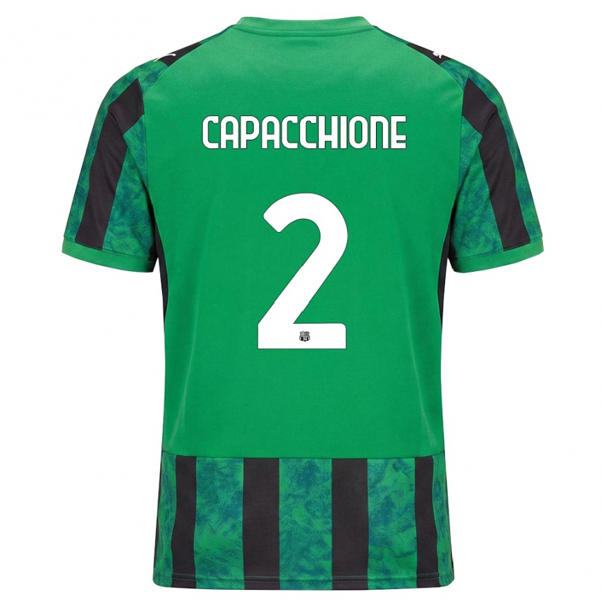 נשים כדורגל Cristian Capacchione #2 ירוק שחור לבן ג'רזי ביתית 2026/27