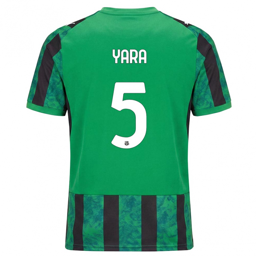 נשים כדורגל Moussa Yara #5 ירוק שחור לבן ג'רזי ביתית 2026/27