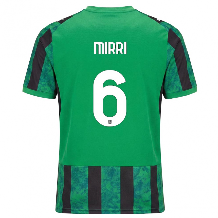 נשים כדורגל Mattia Mirri #6 ירוק שחור לבן ג'רזי ביתית 2026/27