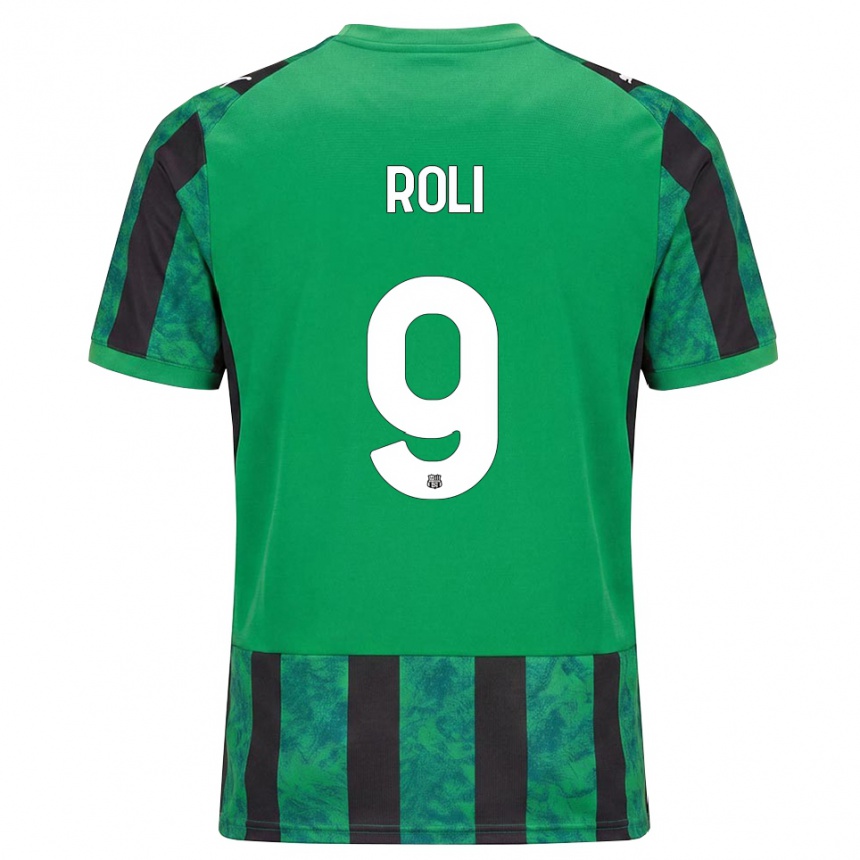 נשים כדורגל Riccardo Roli #9 ירוק שחור לבן ג'רזי ביתית 2026/27