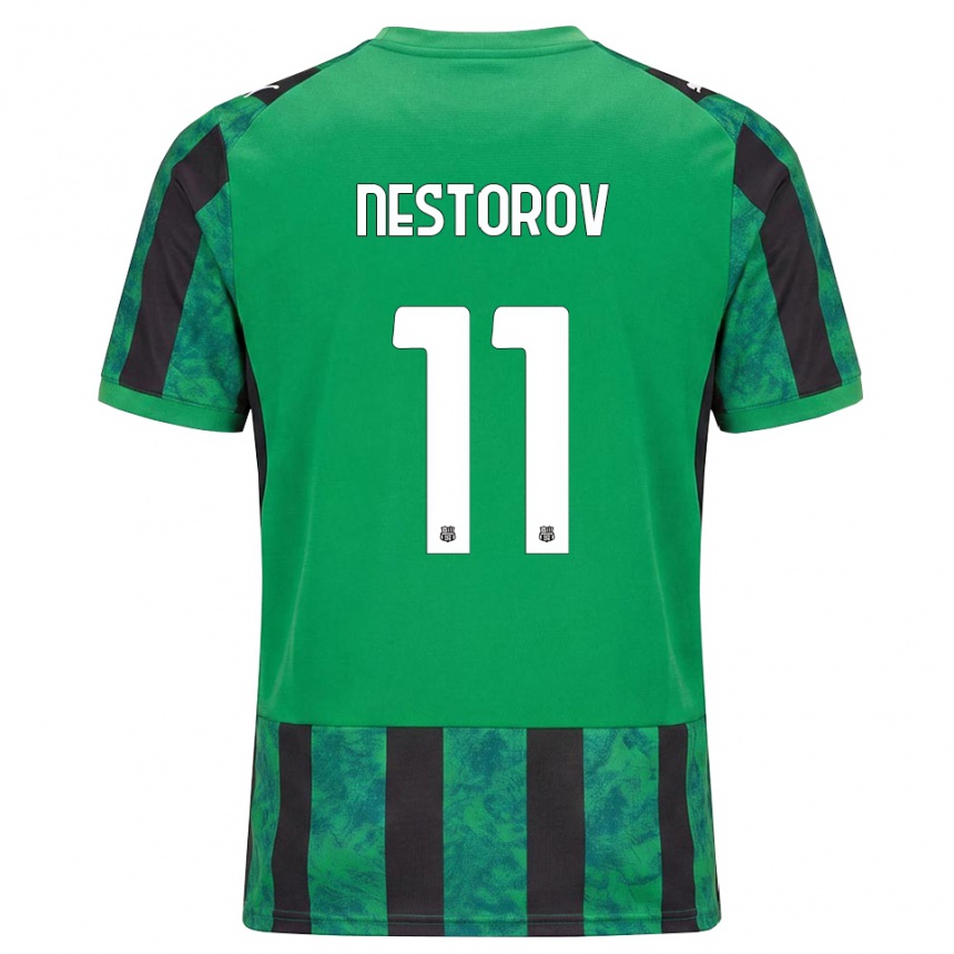 נשים כדורגל Dean Nestorov #11 ירוק שחור לבן ג'רזי ביתית 2026/27