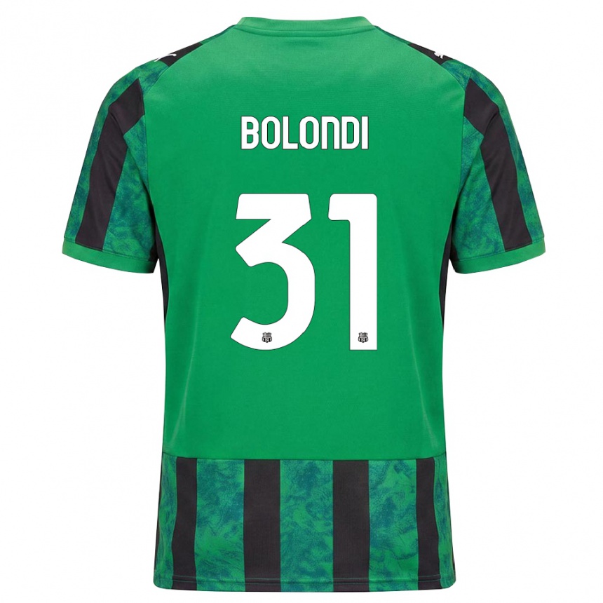 נשים כדורגל Francesco Bolondi #31 ירוק שחור לבן ג'רזי ביתית 2026/27 נשים כדורגל Francesco Bolondi #31 ירוק שחור לבן ג'רזי ביתית 2026/27