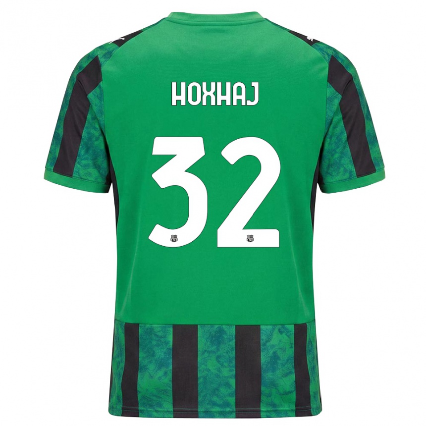 נשים כדורגל Kristina Hoxhaj #32 ירוק שחור לבן ג'רזי ביתית 2026/27