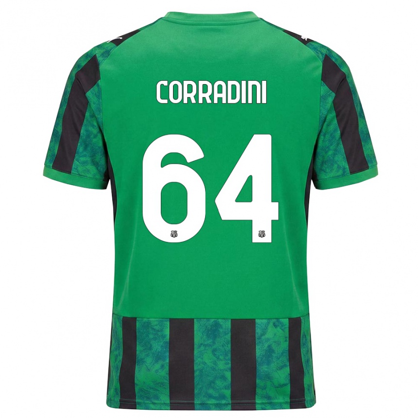 נשים כדורגל Francesco Corradini #64 ירוק שחור לבן ג'רזי ביתית 2026/27