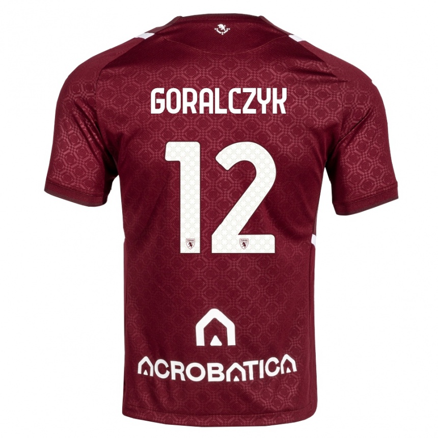 נשים כדורגל Karol Goralczyk #12 בורדו לבן ג'רזי ביתית 2026/27