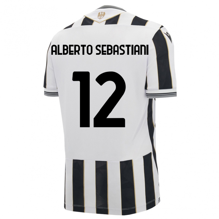 נשים כדורגל José Alberto Sebastiani #12 שחור לבן ורוד ג'רזי ביתית 2026/27