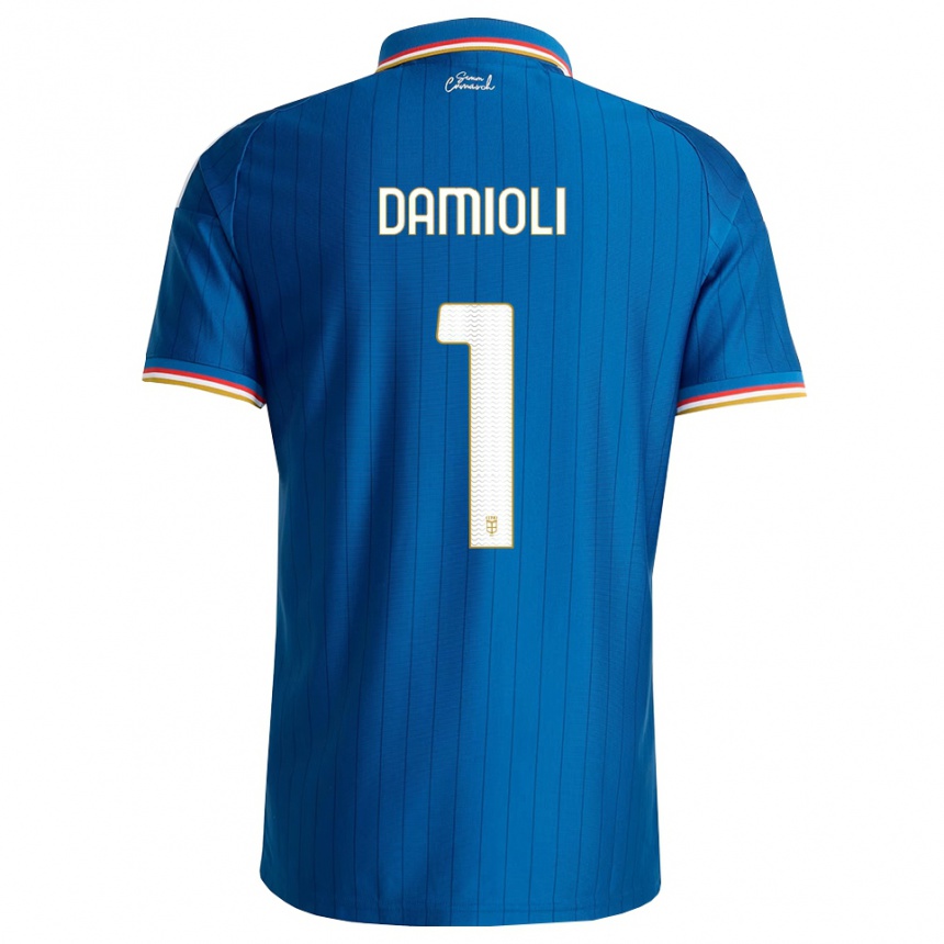 נשים כדורגל Mattia Damioli #1 כחול לבן אדום ג'רזי ביתית 2026/27