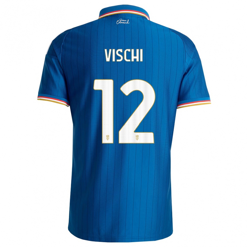 נשים כדורגל Tommaso Vischi #12 כחול לבן אדום ג'רזי ביתית 2026/27
