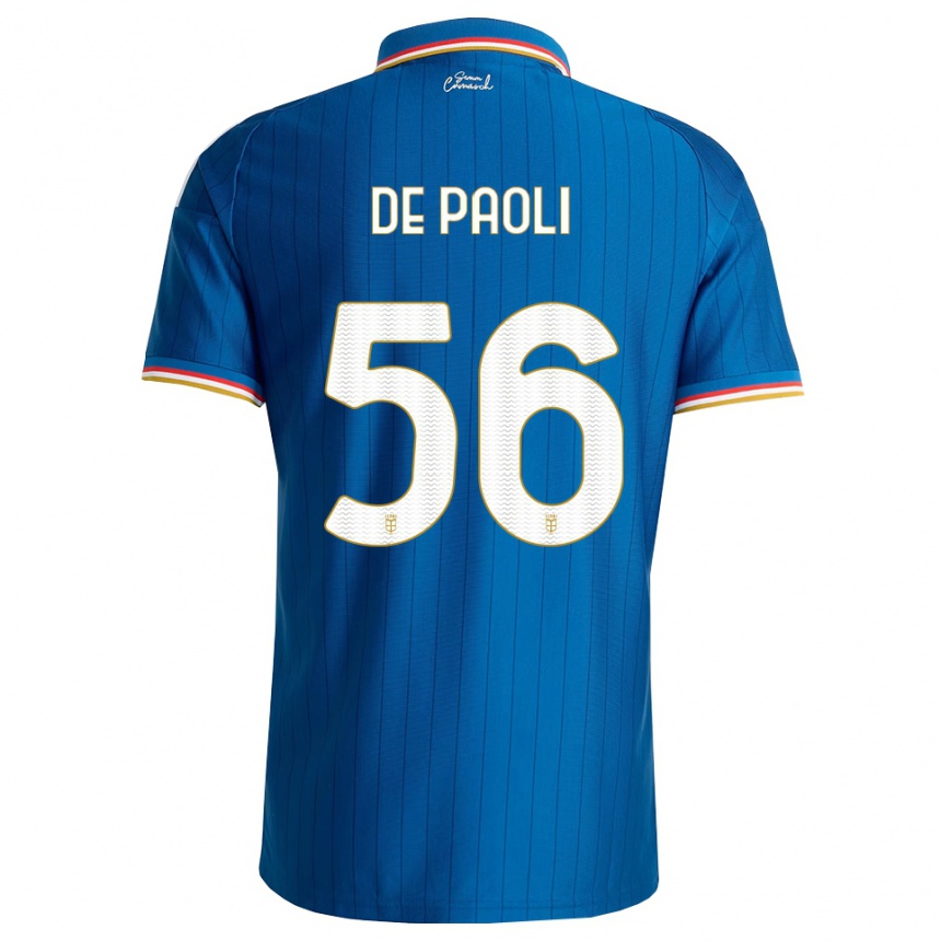 נשים כדורגל Cristiano De Paoli #56 כחול לבן אדום ג'רזי ביתית 2026/27