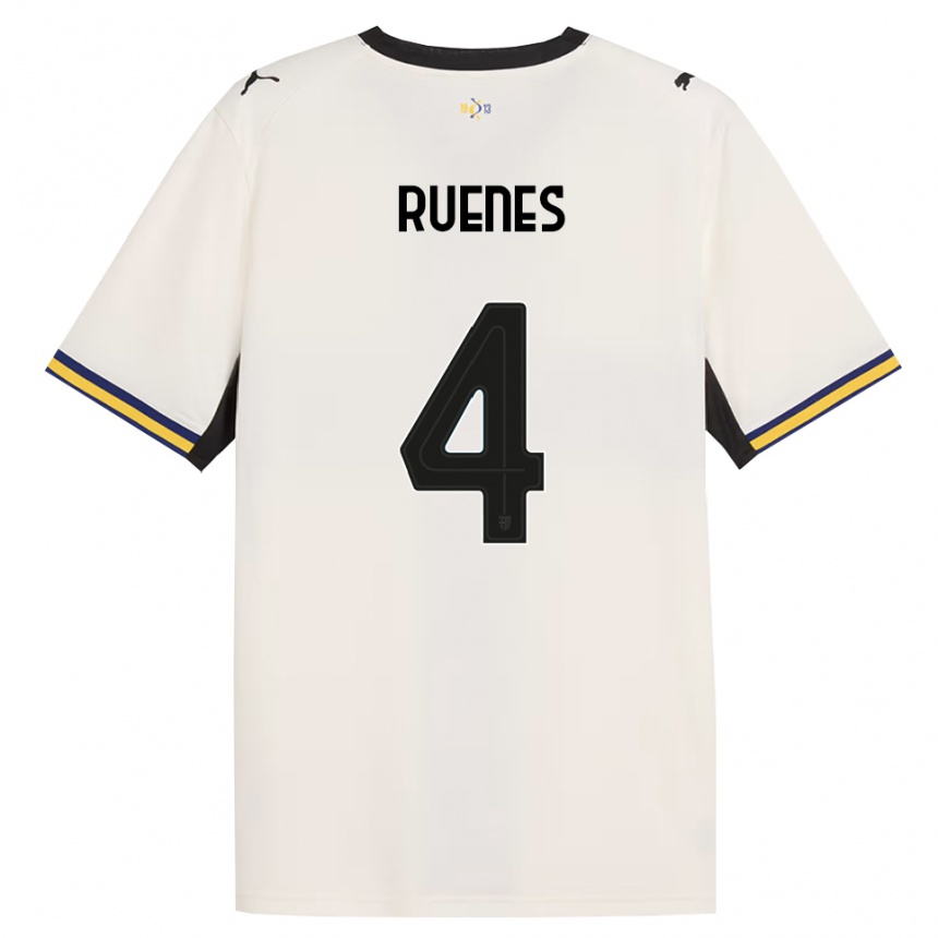 נשים כדורגל Roger Ruenes #4 לבן מבריק שחור צהוב ג'רזי ביתית 2026/27