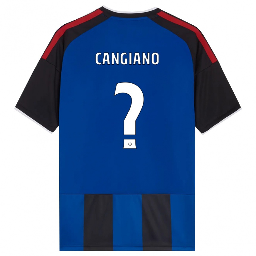 נשים כדורגל Cristian Cangiano #0 כחול שחור אדום לבן ג'רזי ביתית 2026/27