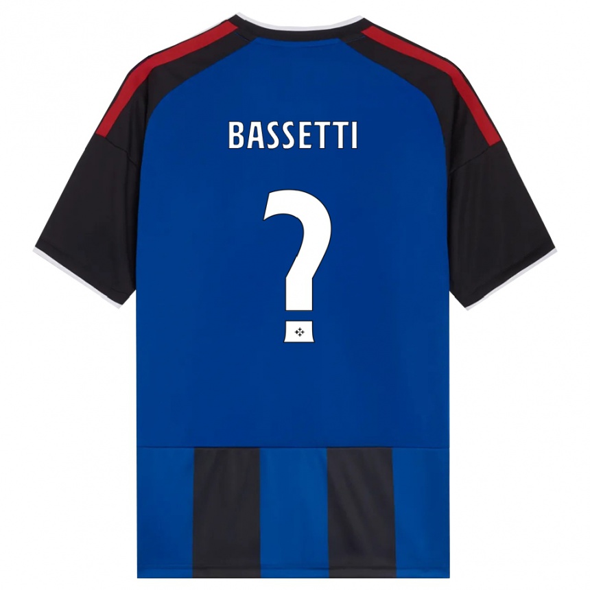 נשים כדורגל Giovanni Bassetti #0 כחול שחור אדום לבן ג'רזי ביתית 2026/27
