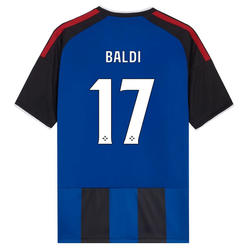 נשים כדורגל Andrea Baldi #17 כחול שחור אדום לבן ג'רזי ביתית 2026/27