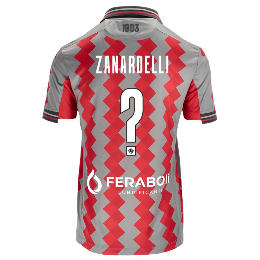 נשים כדורגל Nicola Zanardelli #0 אפור אדום לבן ג'רזי ביתית 2026/27