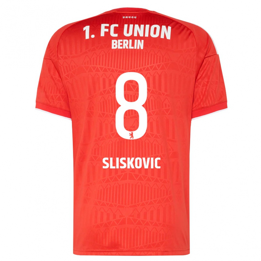 נשים כדורגל Duje Sliskovic #8 אדום לבן ג'רזי ביתית 2026/27