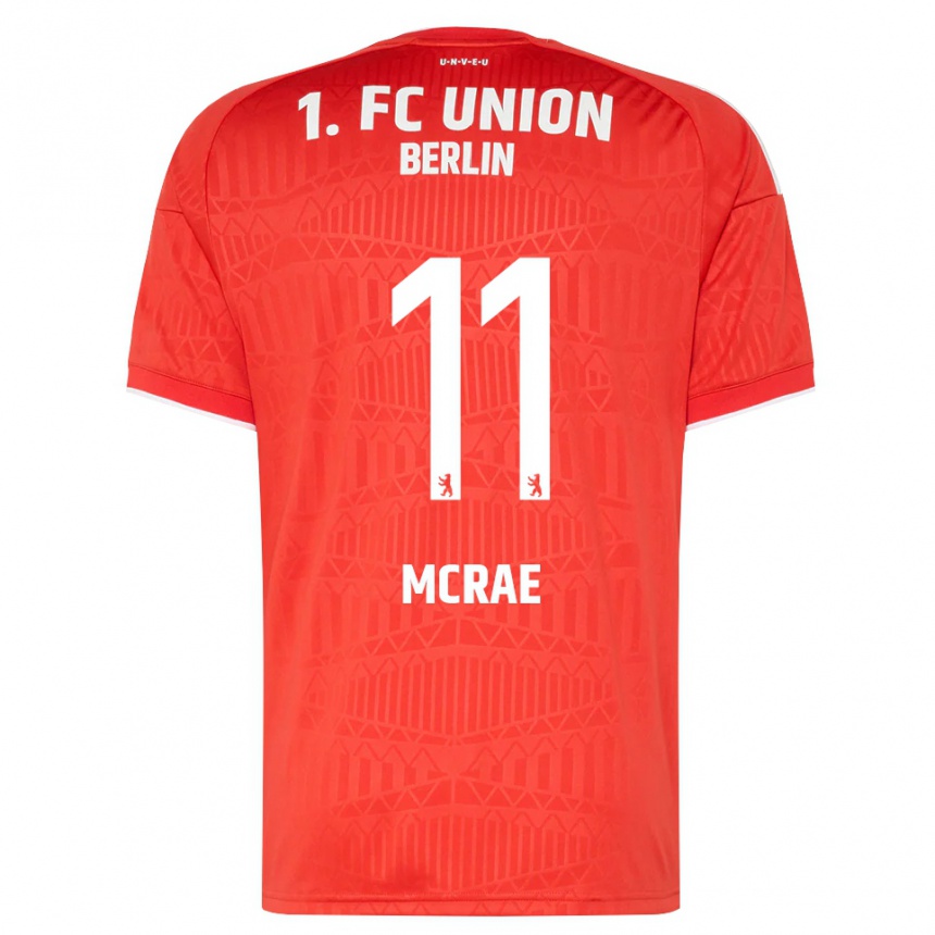 נשים כדורגל Dylan Mcrae #11 אדום לבן ג'רזי ביתית 2026/27