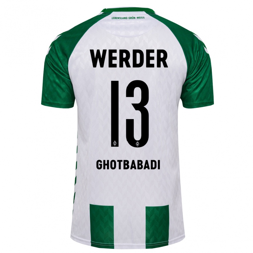 נשים כדורגל Reza Ghotbabadi #13 ירוק לבן ג'רזי ביתית 2026/27