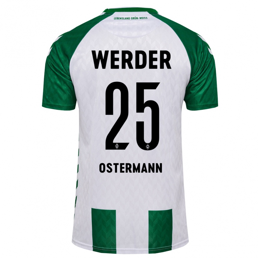 נשים כדורגל Ben Ostermann #25 ירוק לבן ג'רזי ביתית 2026/27
