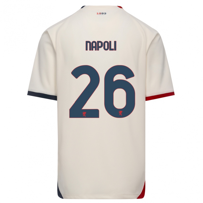 נשים כדורגל Pietro Napoli #26 לבן מבריק אדום הרחק ג'רזי 2026/27 נשים כדורגל Pietro Napoli #26 לבן מבריק אדום הרחק ג'רזי 2026/27