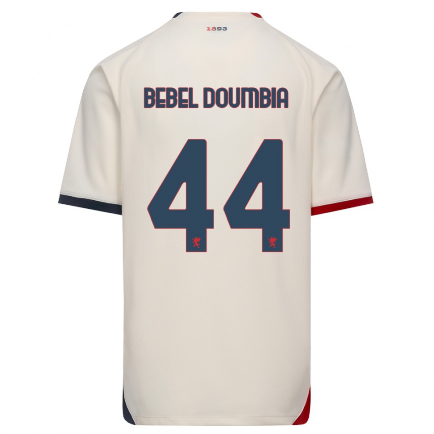 נשים כדורגל Chec Bebel Doumbia #44 לבן מבריק אדום הרחק ג'רזי 2026/27
