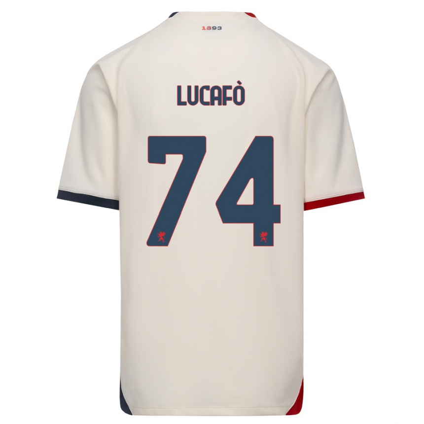 נשים כדורגל Sara Lucafò #74 לבן מבריק אדום הרחק ג'רזי 2026/27 נשים כדורגל Sara Lucafò #74 לבן מבריק אדום הרחק ג'רזי 2026/27